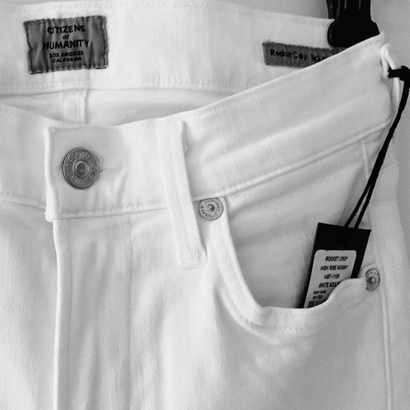 Size 24 NWT Citizens of Humanity Rocket Jeans | White | High Rise Skinny - Picture 2 of 9